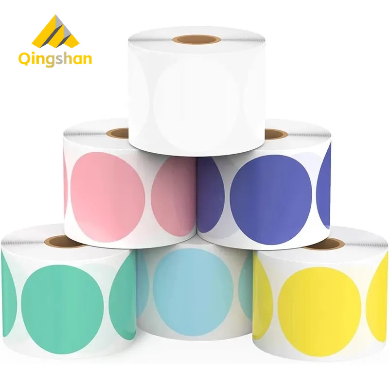 Custom waterproof thermal paper sticker rolls with logo