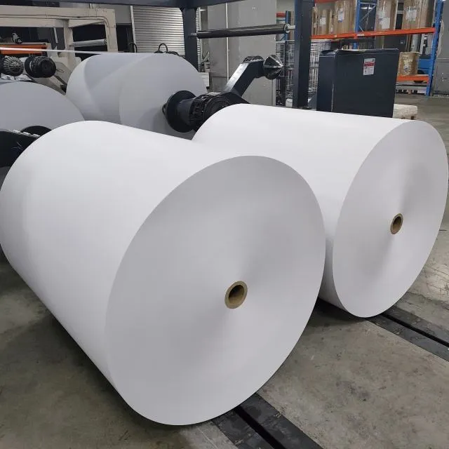 Large rolls of thermal paper for thermal paper production