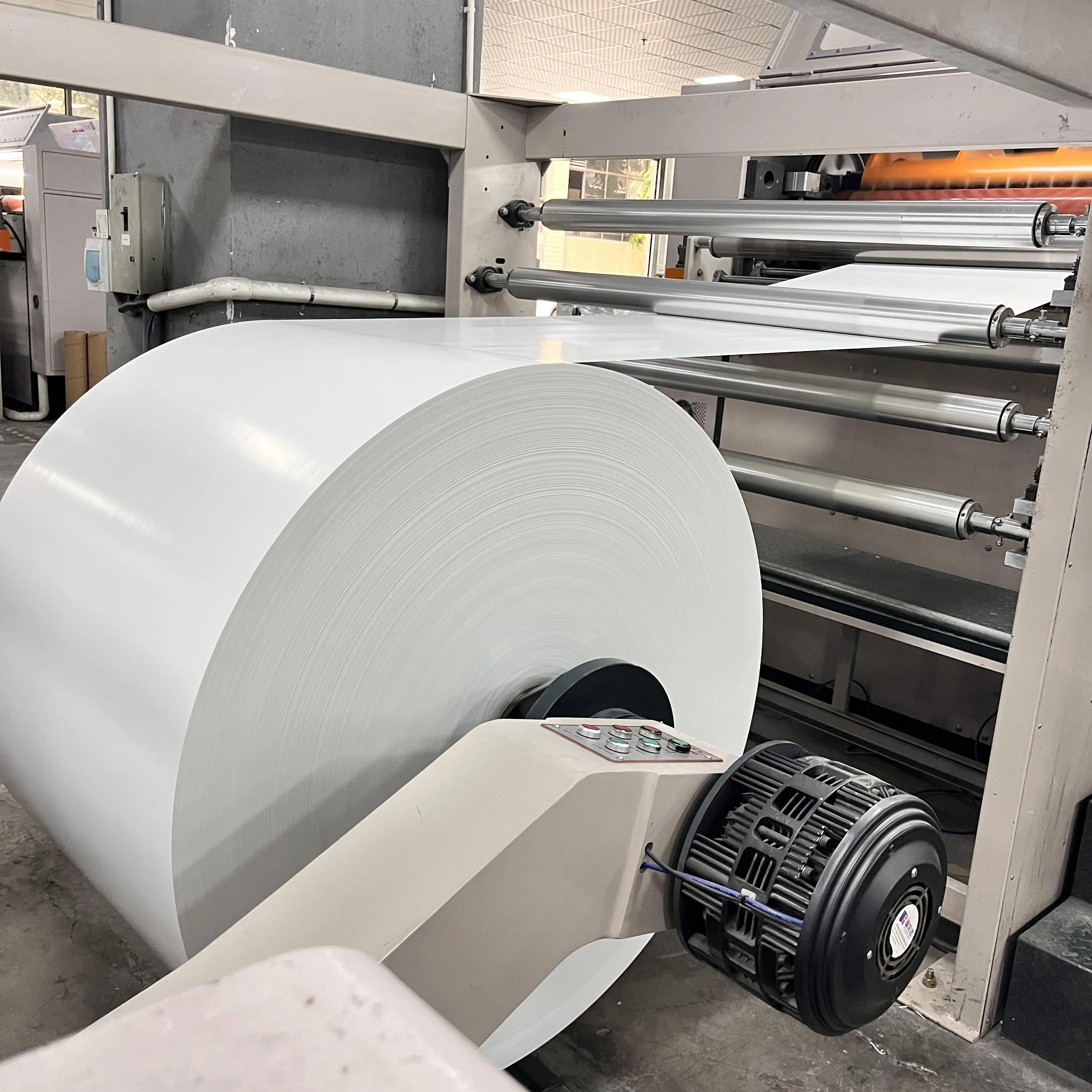 Large rolls of thermal paper for cash register receipts